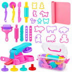 Dough Tool Sets for Kids Age 3-8,Cute Playdough Accessories with Rolling Pin Dough Mat Storage Box,Party Pack Toys for Kids Age 3-5 4-8,Educational Toys Gift for Birthday Christmas Boys Girls