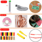 Soldering Iron Kit, 60W Adjustable Temperature, Digital Multimeter, 5pcs Soldering Tips, Wire, Stand, Desoldering Pump, Solder Wick, Tweezers, Welding Tool