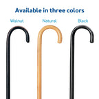 Carex Wooden Walking Cane, Round Handle Wood Cane with Natural Ash Finish and Rubber Tip, Traditional Style Walking Stick for Men and Women, 36 Inch Height, 7/8 Inch Diameter Natural Ash Finish