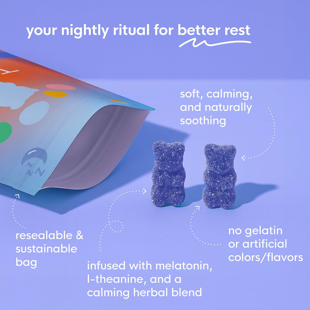 Thanks! Naturals, Lavender Dream Night Gummies, Botanical Blend with Melatonin, L-Theanine & Magnesium, Relaxing Bedtime Routine, Soft Fruity Chews for Evening Unwind, Plant-Based, 20 Count, 1.47 OZ
