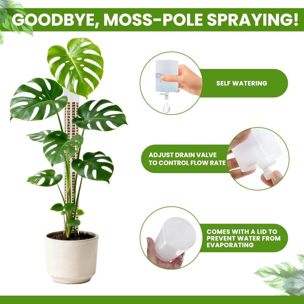 NZNDB Moss Pole Monstera Plant Support, 2Pack 17 in Self Watering Moss Pole