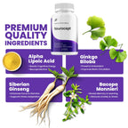 Neurocept Supplement Capsules – All Natural Maximum Strength Formula, Focus & Memory Support (5 Pack – 300 Capsules)