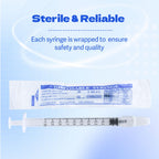 1ml Syringes Without Needles, 1cc Luer Lock Syringe - Disposable Individually Wrapped(10 Pack)