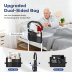MNIENT Bed Rails for Elderly Adults Safety - ASTM Approved Bed Side Rail for Seniors with Support Leg,Two-side Storage Bag, Non-Slip Bed Assist Cane Guard,Adjustable Bedrails for King,Queen,Full,Twins