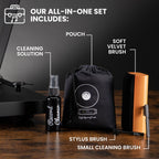 Big Fudge 4-in-1 Vinyl Record Cleaning Kit, Brush and Cleaning Fluid