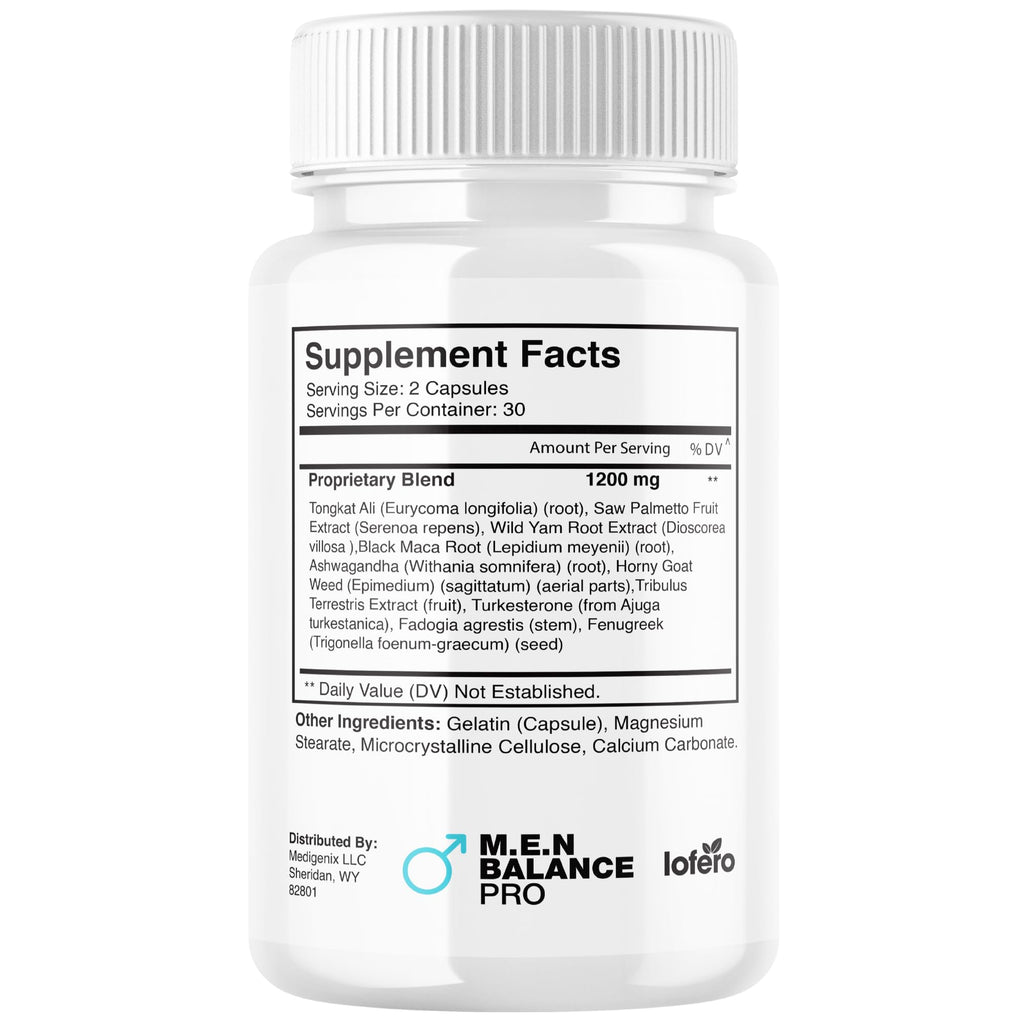 (5 Pack) Men Balance Pro Capsules, M.E.N Max Triple Action Formula Capsulas Pills Mens Multivitamins Premium All Natural Advanced Maximum Strength Health Wellness Supplement Support Reviews (300 ct)