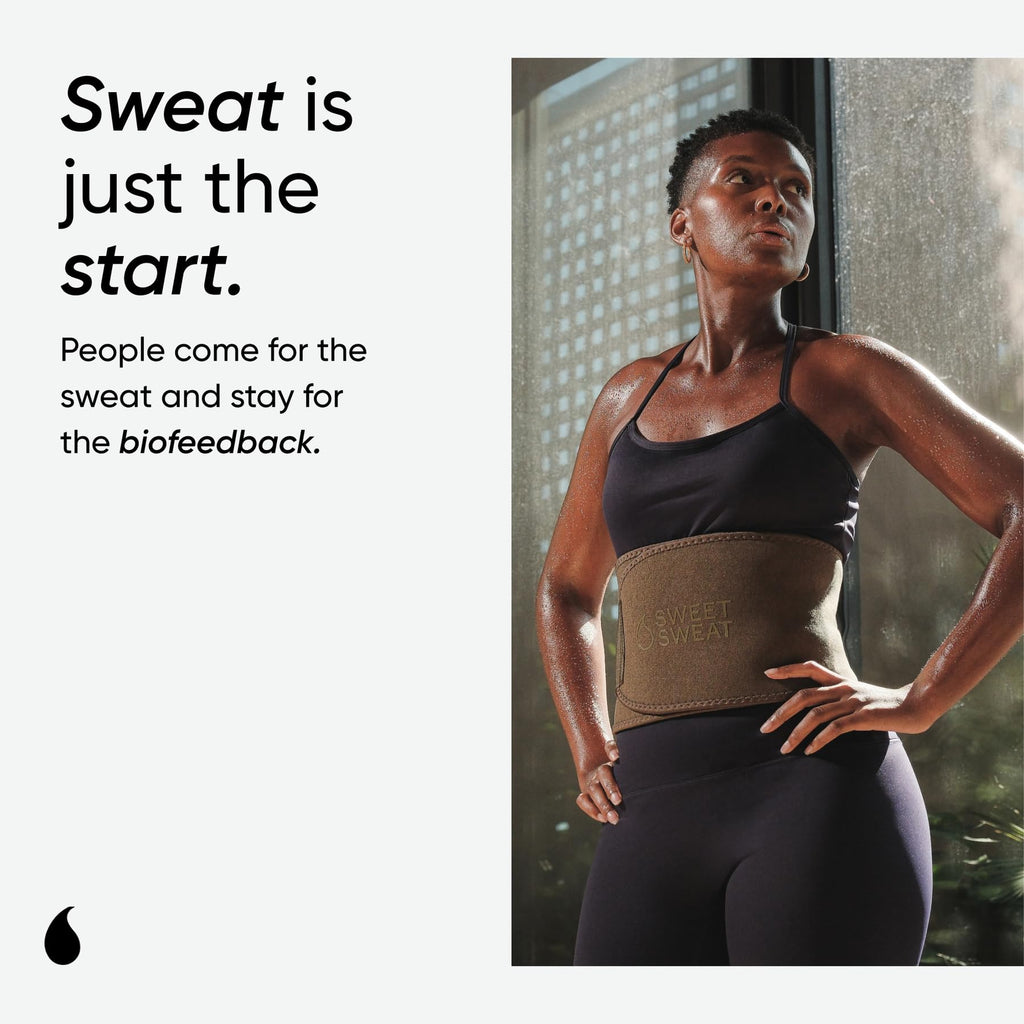 Sports Research Sweet Sweat Waist Trimmer (Core Series) - Premium Sweat Enhancing Fitness Band for Women & Men - Adjustable Fit �� Latex-Free Neoprene - Matte Green, Medium