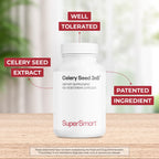 Supersmart - Celery3nb 150mg per Day (Patented) - Natural Celery Seed Extract Supplement - Well-Tolerated Phthalides | Non-GMO & Gluten Free - 100 Vegetarian Capsules