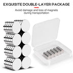 VSKIZ 50 Pcs Neodymium Magnets, 10x3mm Tiny Round Disc Refrigerator Magnets