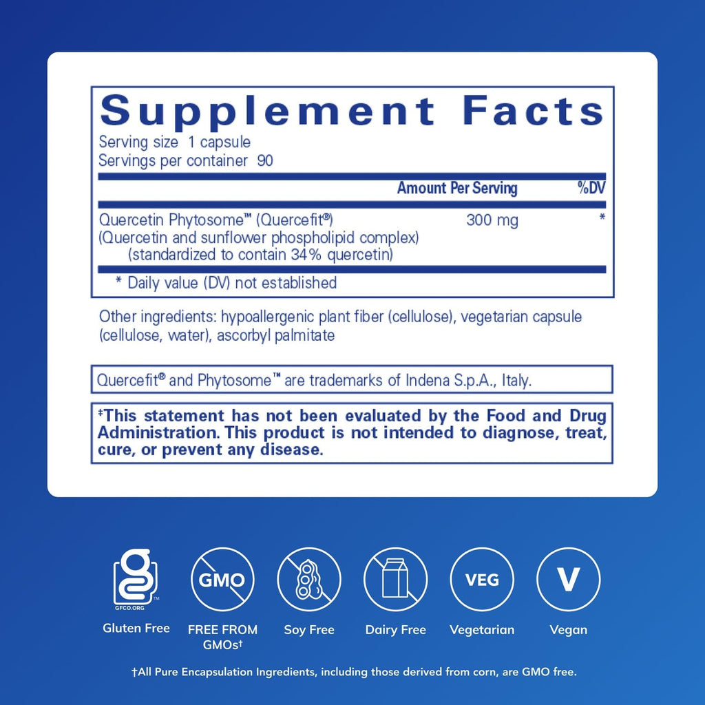 Pure Encapsulations Quercetin UltraSorb | Enhanced-Absorption Cellular, Immune, and Cardiovascular Support | 90 Capsules