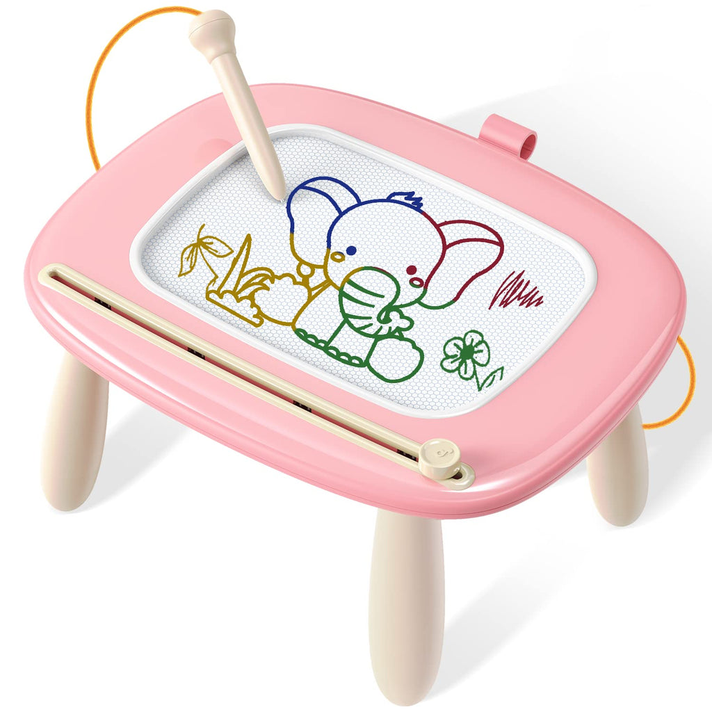 Seimome Magnetic Drawing Board, Toddler Girl Toys for 1-3 Year Old, Doodle Board Learning and Educational Kids Toys- Pink