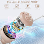 OTC Hearing Aids Rechargeable (Including Charging Case), Comfortable In-Ear Hearing Aids for Seniors and Adults, 24-Channel Digital Noise Reduction, Clear Sound, Invisible Design, 80+ Hrs Battery Life