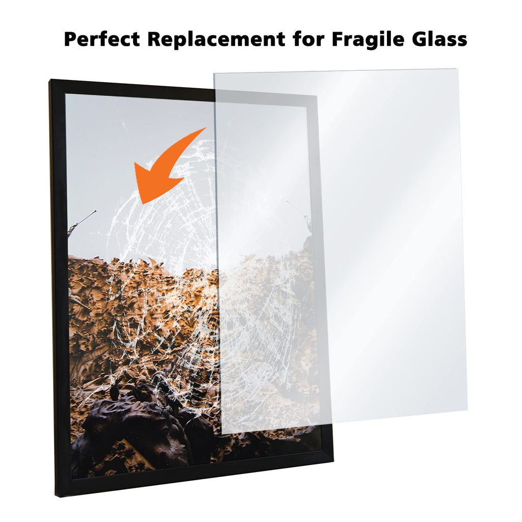 Egofine Plexiglass Sheets Acrylic Sheets 6 Pack of 8x10’’ 0.04 Thick Clear Plastic Cast Transparent Plexi Glass for Crafting Projects, Replacement Picture Frame Glass, DIY Display, Easy to Cut