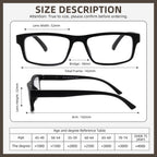 FEIVSN High Magnification Reading Glasses for Men Women with Strong Power TR Readers 4.0 4.50 5.0 5.50 6.0 6.50 7.0 8.0, Black + Tortoiseshell, 8.00