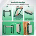 SakerPlus Garden Kneeler and Seat,Heavy Duty Foldable Garden Stool with 10-Inch Thickened Pad, Extendable Legs, Tool Bag and Storage Bag,Gardening Gift Choice for Women Mom Men Seniors