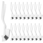 Yinkin 24 Pcs Kitchen Scrub Brush Bulk Sink Bathroom Edge Corner Cleaning Brush Right Angle Mini for Grout Household Dishwasher Tile Lines Window Track Deep Cleaning with Stiff Bristles