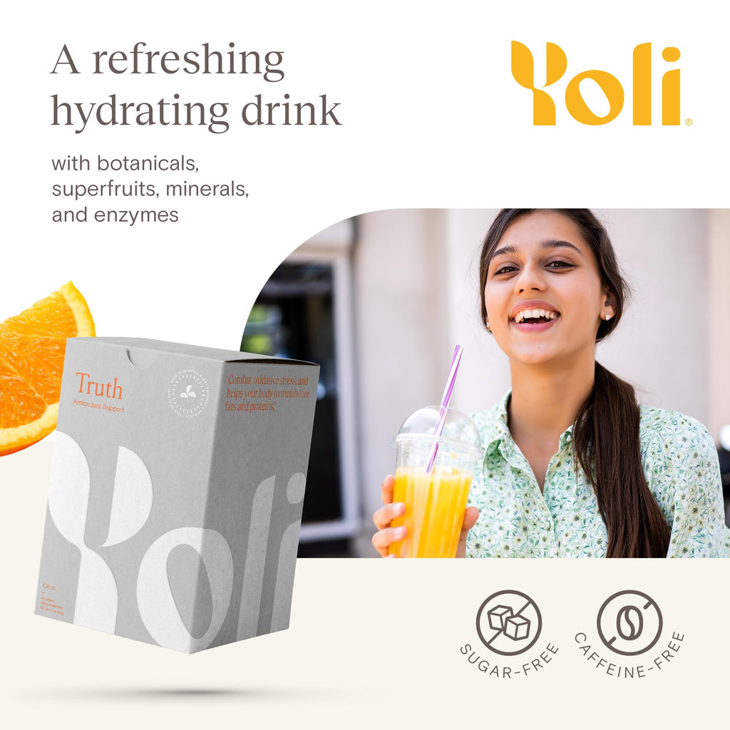 Yoli Truth Antioxidant and Immune Support, Citrus Flavor, 30 Packets Box