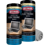 Weiman Electronics & Screen Disinfecting Wipes - Safely Clean and Disinfect Your Phone, Laptop, Keyboard, Tablets, Lens, Wipe, Glasses Cleaner, 30 Count, 2 Pack with MicroFiber Towel