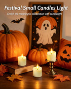 NVJGROP 6 Pack Small Rechargeable Flameless Candles with Remote Timer