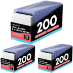 600 Card Sleeves Top Loaders for Cards, 3" x 4" Hard Plastic Toploaders, Baseball Card Protectors, Trading Card Holder for Football Sports Cards (300 Toploaders + 300 Penny Sleeves)