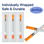 30G 0.5cc 5/16"(8mm) , Individually Wrapped jeringas, Pack of 25