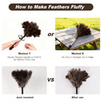 Extendable Ostrich Feather Duster 26-55 Inch, Natural Cleaning Duster with Sponge Grip and Stainless Steel Extension Pole Reusable for High Ceilings, Fans, Blinds, Furniture, Interior & Roof Dusting.