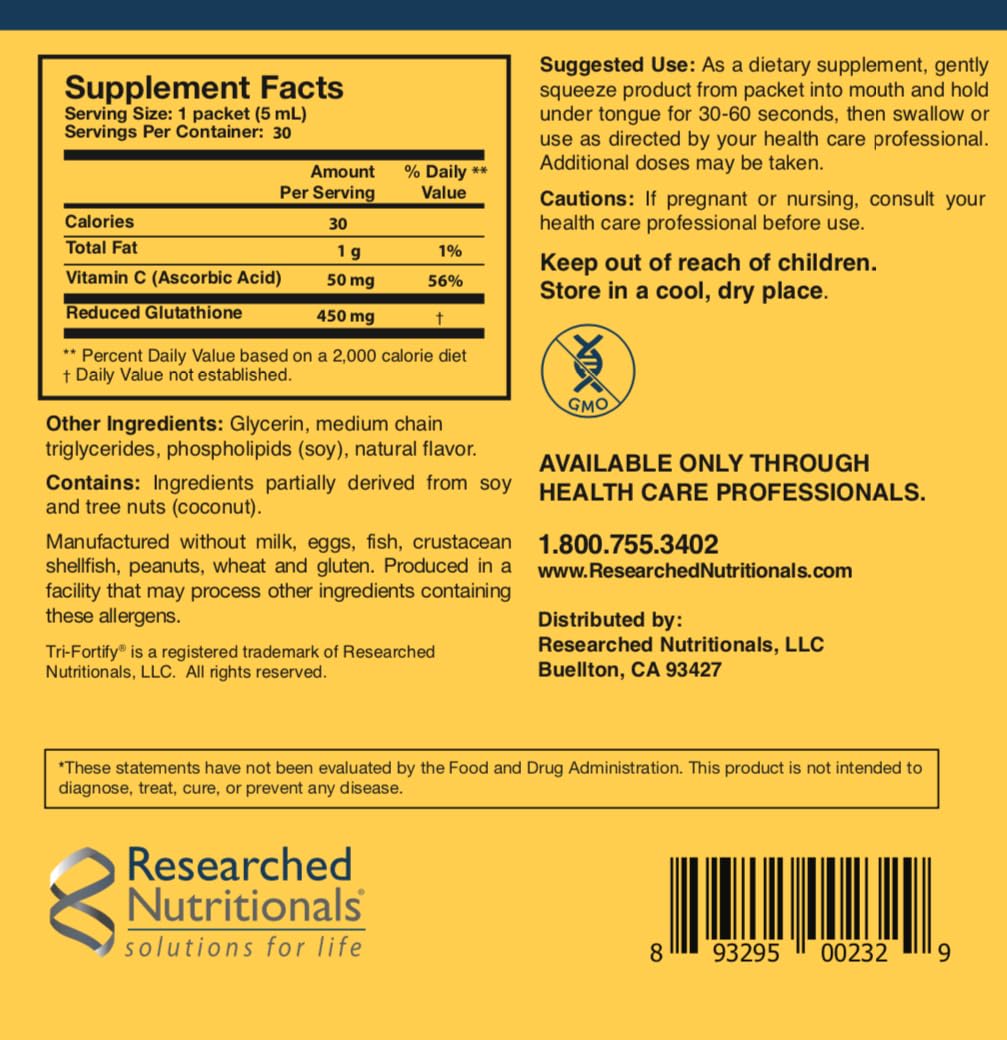 Researched Nutritionals Revitalized Detox Duo - for Immune Support, Liver Health or A Full Body Detox Cleanse - Tri-Fortify Orange Liposomal Glutathione (450mg) Liquid & ToxinPul (2 Piece Set)