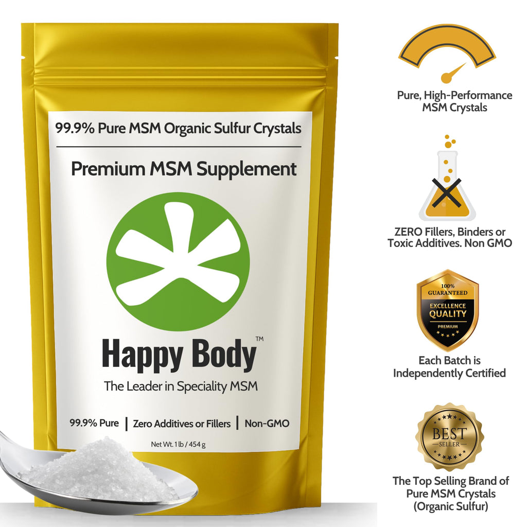 Organic Sulfur Crystals - 99.9% Pure MSM Crystals, Premium MSM Supplement - 2 x 1 LBS Pack