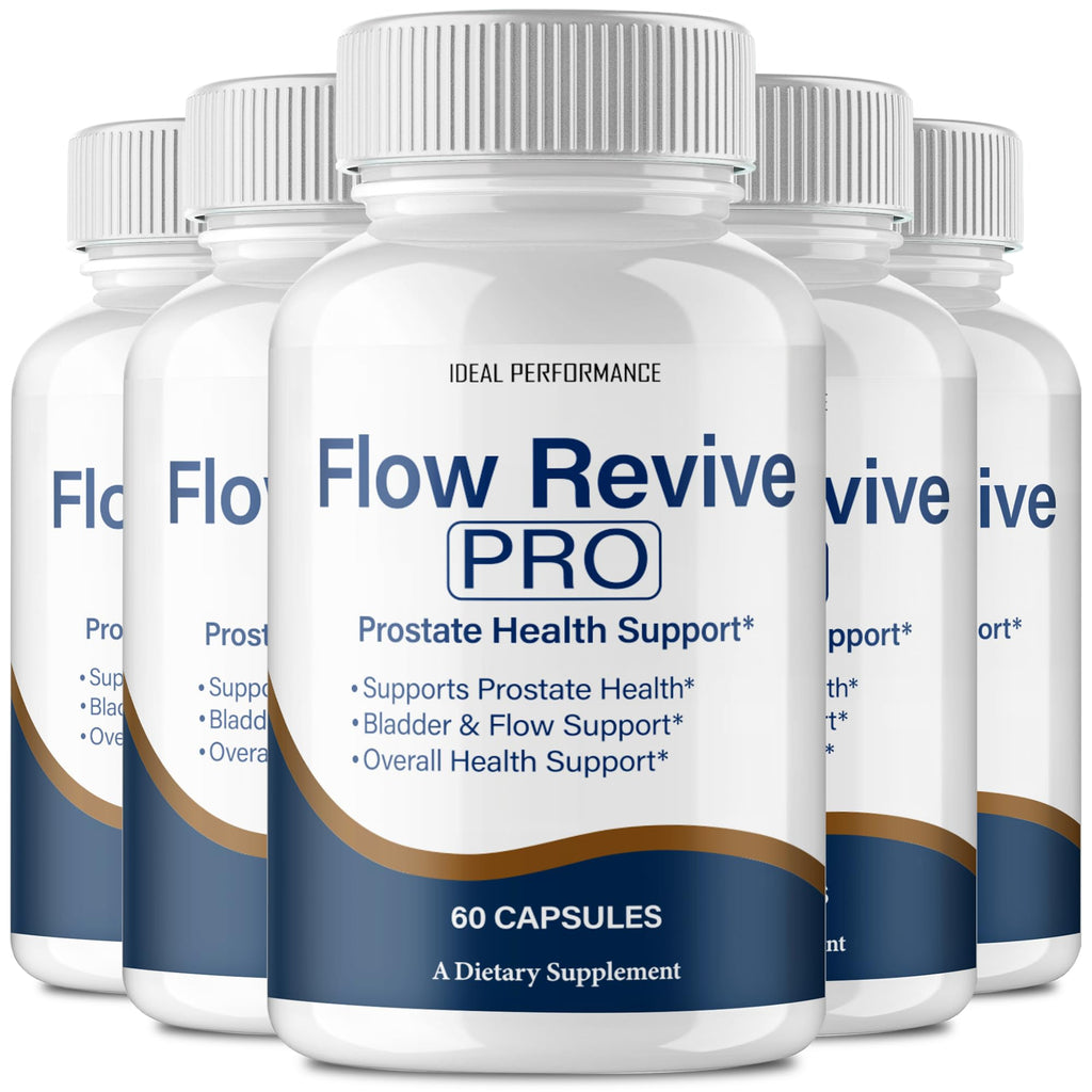 Flow Revive Pills, FlowRevive Supplement, Flow Revive Prostate Supplement Capsules - Maximum Strength Daily Wellness & Comfort, All Natural FlowRevive Pro Health & Wellness Reviews (5 Pack)