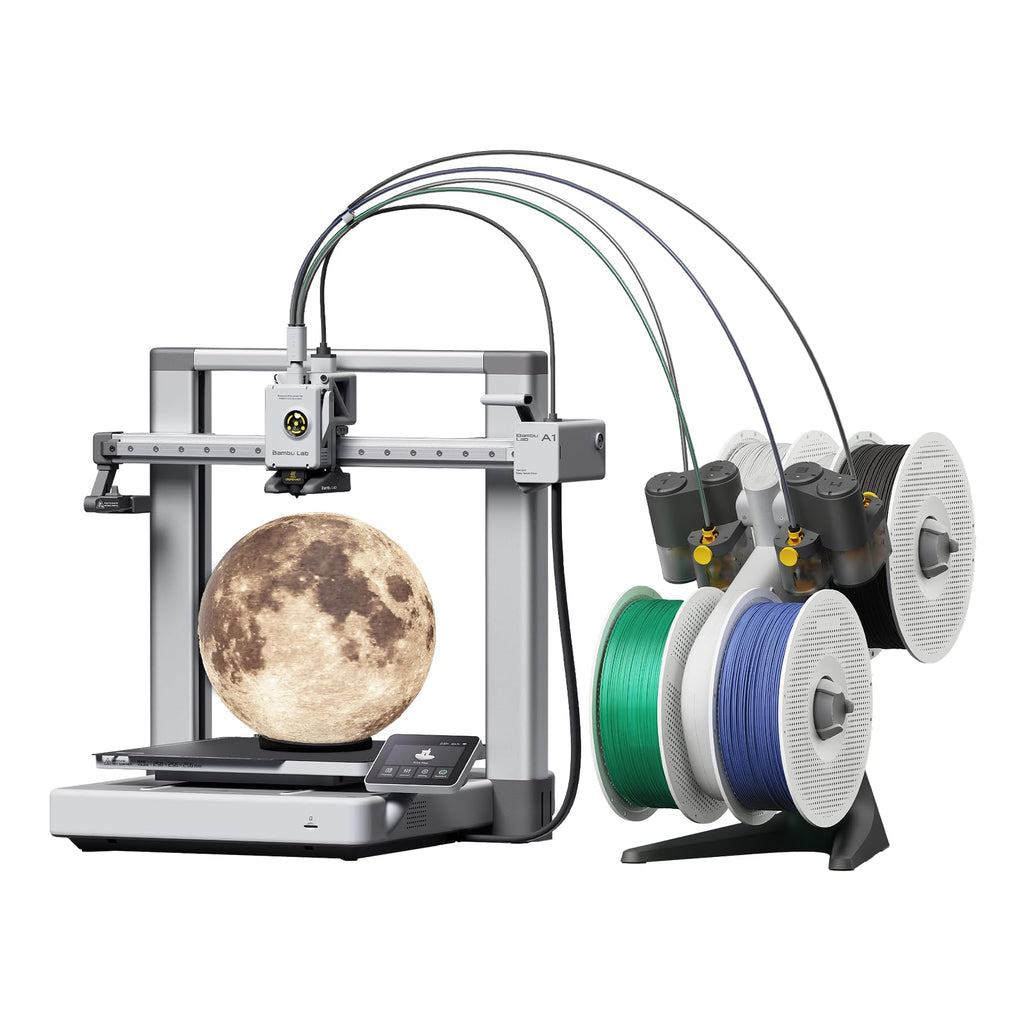 Bambu Lab A1 Combo + LED Lamp Kit, Multi-Color 3D Printing (with AMS lite)