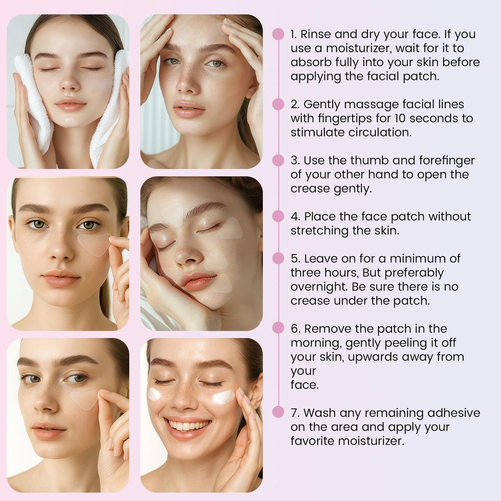 Adellina New Anti Facial Wrinkle Patches: Anti Wrinkle Patches Overnight - Smile Line Pathces - Facial Wrinkle Patche for Forehead, Smile Line, Under Eyes (1 Count (Pack of 144))