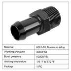 EVIL ENERGY 3/4" NPT Male to 3/4" Barb Fitting Adapter Straight Aluminum Black