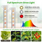 Wiaxulay 8in Grow Lights for Indoor Plants, Full Spectrum Plant Light Strip