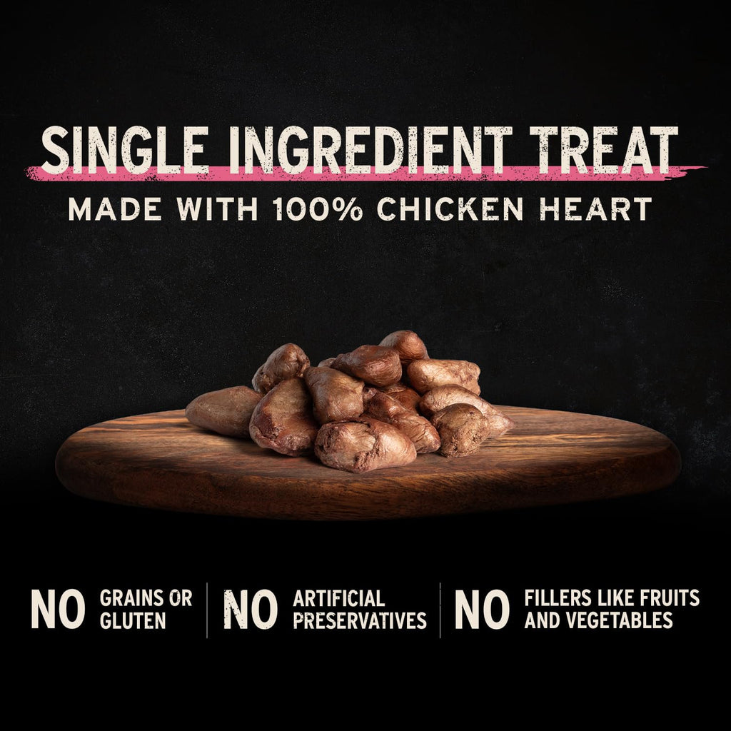 Vital Essentials Freeze Dried Raw Chicken Hearts Dog Treats, 3.75 oz Bag