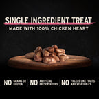 Vital Essentials Freeze Dried Raw Chicken Hearts Dog Treats, 3.75 oz Bag