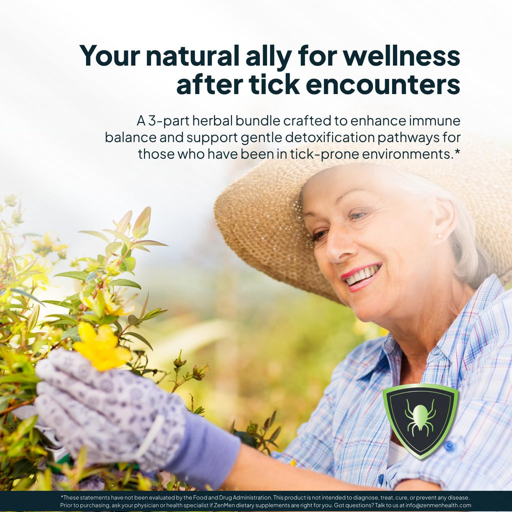 Zenmen Tick Defense Complete Method - 3 Tick Immune Support + 2 Garlic Tincture + 2 Green Black Walnut Tincture
