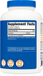 Nutricost Beta-Alanine Capsules 3400mg, 240 Capsules (60 Serv) - Potent Beta Alanine, Gluten Free & Non-GMO, 850mg Per Cap