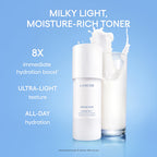 LANEIGE Cream Skin Toner & Moisturizer: Lightweight Refillable Korean Milky Toner with Ceramide & Peptide for Hydration, Firming, & Barrier Support