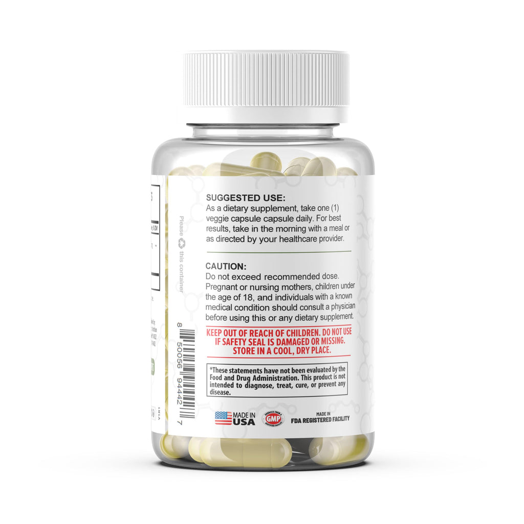 TerraForm Nutrition Gynostemma Pentaphyllum Supplement - 600mg per Capsule - 98% Gypenoside Extract - Jiaogulan - 60 Capsules - Adaptogenic Herbal Supplement