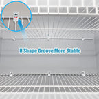 48 Pack White Down Wall Clip Closet Shelves Clips Wire Shelf Loop Clip Plastic Wire Shelf Brackets Included Clips Screws and Expansion Tubes for Wire Closet Shelving