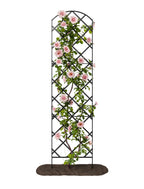 Giant Trellis, 108” high (9’ Tall) by 28” Wide Trellis with Arched top - by Meranti Home + Garden