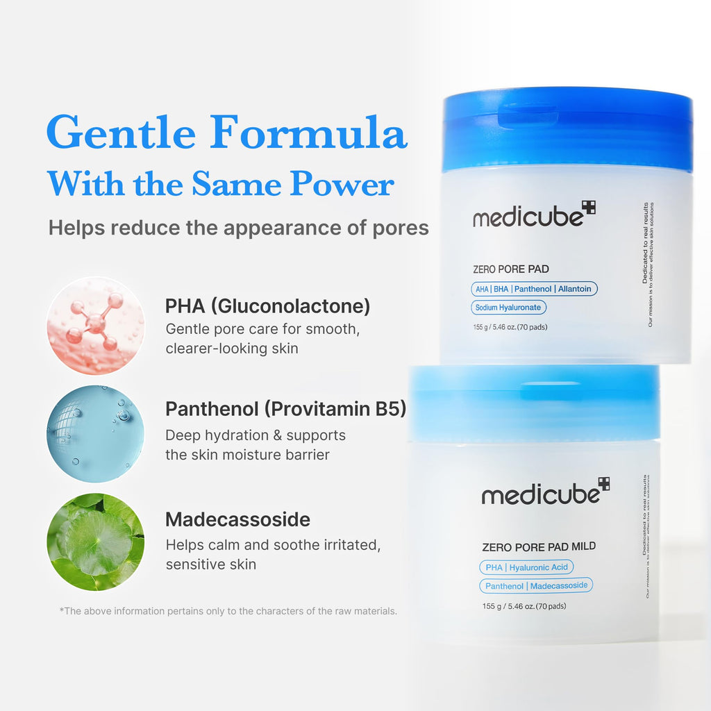 medicube Toner Pads Zero Pore Pad Mild 2.0 for Gentle Exfoliating