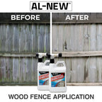 AL-NEW Outdoor Cleaner Combo Pack of 2 | Versatile Outdoor Cleaner Perfect For Use On Vinyl Siding, Composite Decking, Wood Fences, Outdoor Patios, Gutters, & More (Outdoor Cleaner Hose-End Combo Pack)