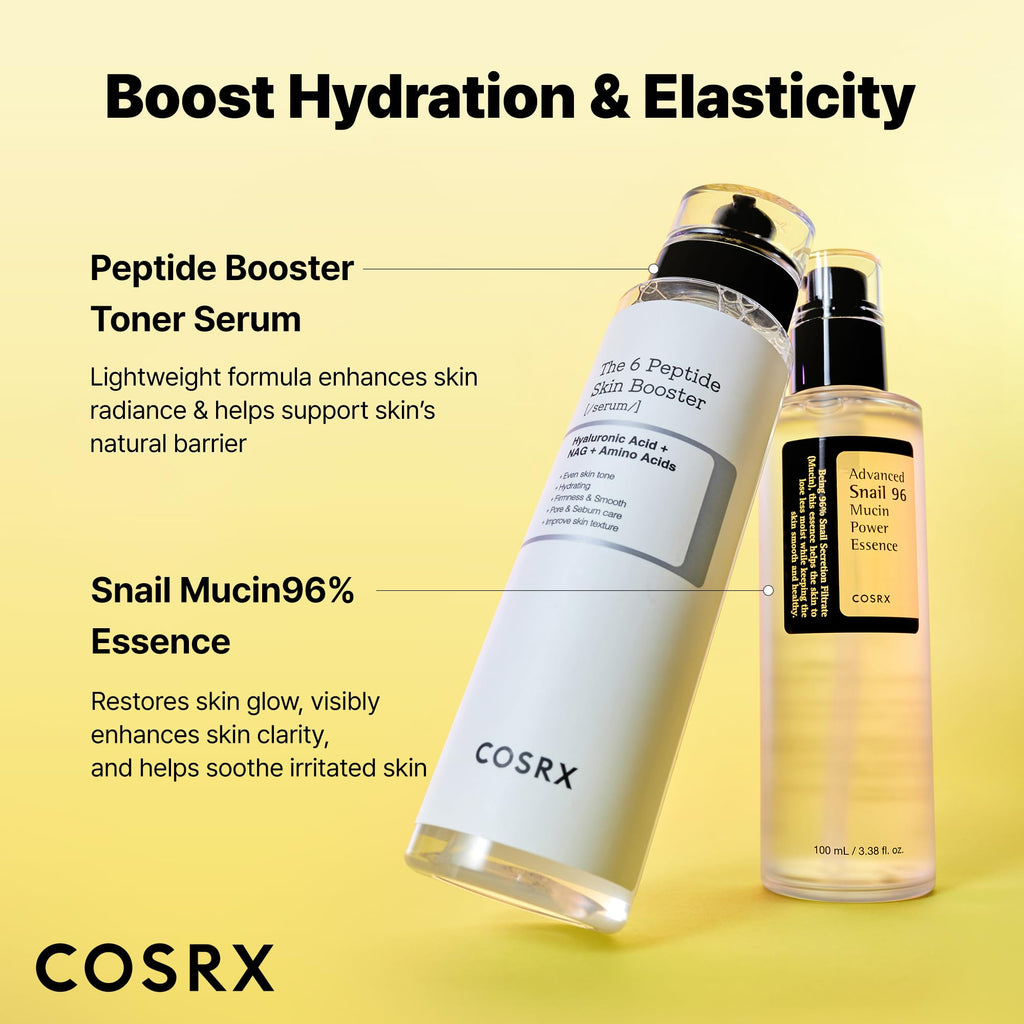 COSRX Snail Mucin 96% Peptide Booster Set - Amazon Exclusive - Korean Skin Care, Gift Sets, Skin Care Sets for Women, Advanced Snail Mucin Serum, Face Serum