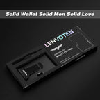 Lenvoten Upgraded Hinged Minimalist Wallet for Men, RFID Blocking Wallet
