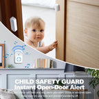 Door Chime, Satisure Wireless Door Open Contact Sensor Alarm Chime with 600 FT Range 58 Chimes 5 Volume Levels LED Indicators, Door Ringer Alert for Business/Store/Home/Office When Entering