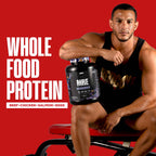 REDCON1 MRE Whole Food Protein Powder, Fudge Brownie - Meal Replacement Made with Animal and Plant Based Protein Sources, Nutrient and Calorie Dense, 0g Added Sugar (24 Servings)