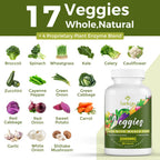 Santegra 2000 MG Fruit and Veggies Supplement, 35+ Fruits and Vegetables for Daily Variety, 100% Whole Food Superfoods, Natural Vitamins for Women & Men, Sugar-Free, Gluten-Free, Vegan, 120 Tablets
