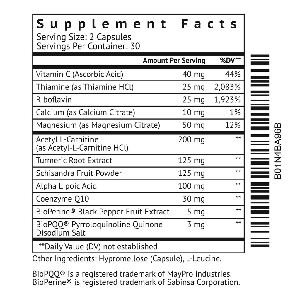 VitaMonk Mitochondrial Supplements - MitoTrax - Revitalize and Repair Cells - Mitochondria Supplement for Cellular Energy - Advanced Mitochondrial Formula - PPQ Supplement Formula - 60 Capsules