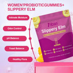 Itiban Slippery Elm Feminine Probiotic Moisture Gummies, pH Balance, Vaginal Flora, Odor Health with Bacillus coagulans, Delicious Pineapple Flavor, 60 Count